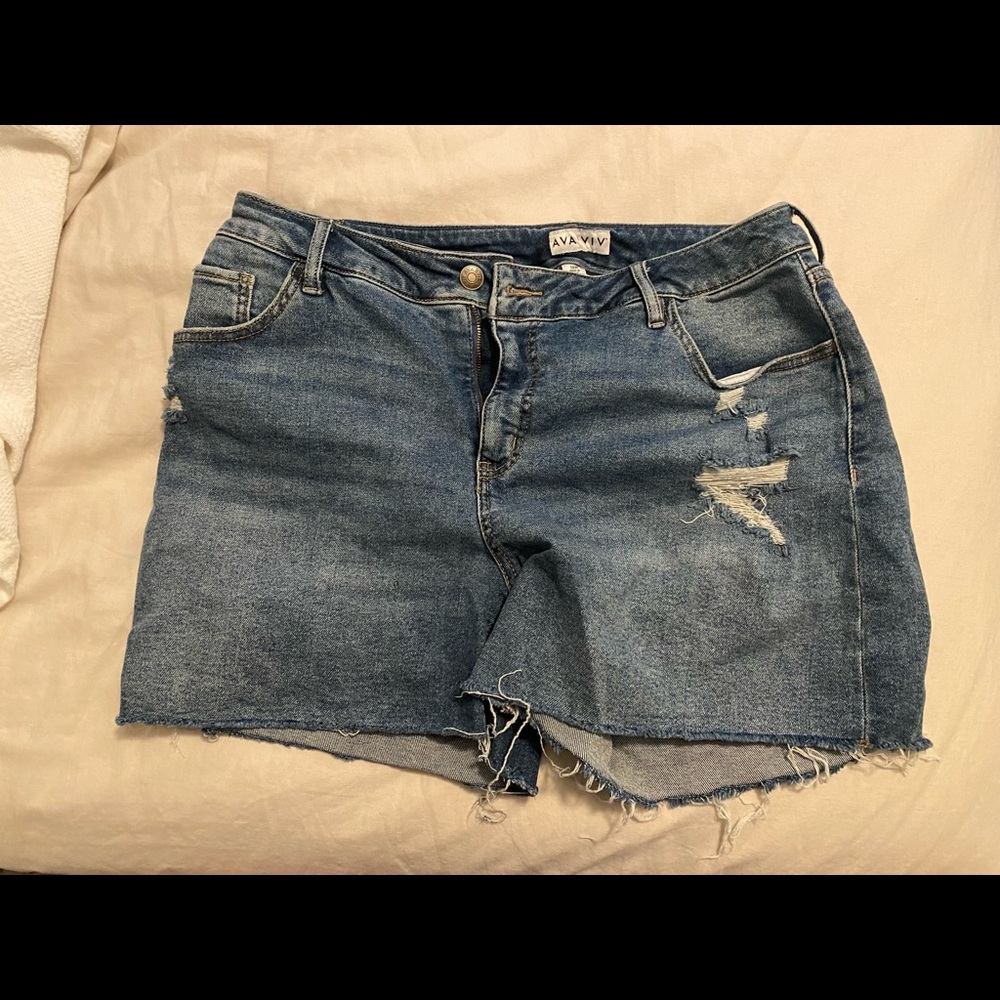 Distressed Jean Shorts